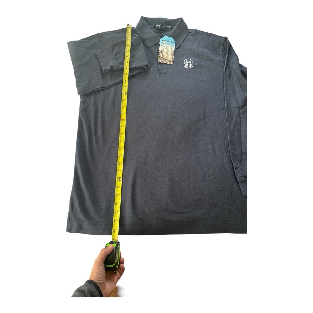 DEVON & JONES Men's L Gray Long Sleeve Pima Cotton Union Pacific UP Railroad - Picture 2 of 7